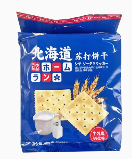 本垒北海道苏打饼（奶盐味）408g