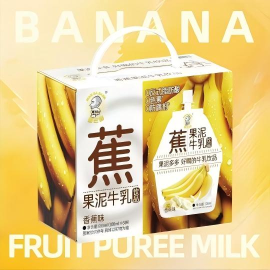 曼巴棒 600ml果泥牛乳系列香蕉味