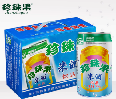 珍珠果米酒蓝色包装