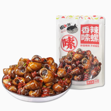168g抓鱼的猫香辣嗦螺