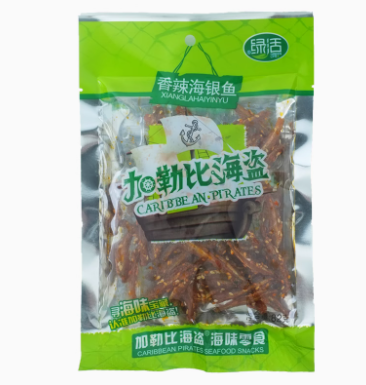 82g绿活香辣海银鱼 加勒比海盗