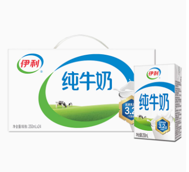 24盒250ml纸盒伊利纯牛奶
