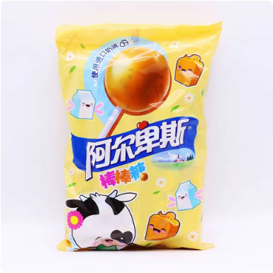 200g包阿尔卑斯高级牛奶味棒棒糖